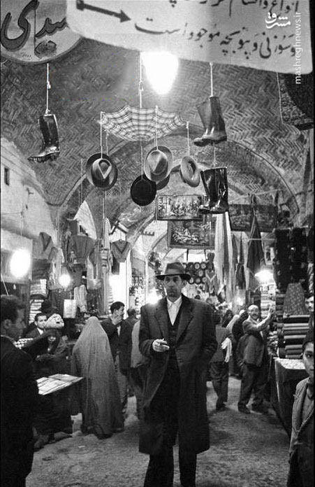 تصویری قدیمی از بازار تهران در سال ۱۳۳۷