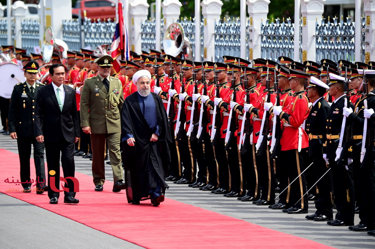مراسم استقبال رسمی نخست وزیر تایلند از روحانی