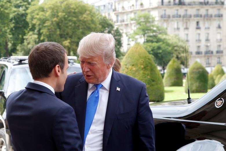 حاشیه‌های دیدار ترامپ و مکرون در پاریس