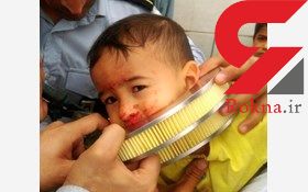 دردسر عجیب برای پسر خردسال بازیگوش +عکس