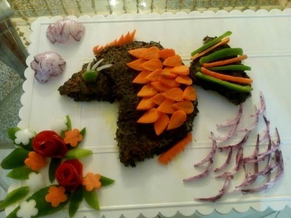 ایده‌های ساده و زیبا تزیین کوکو سبزی مجلسی