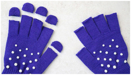 ایده برای تزیین دستکش های ساده