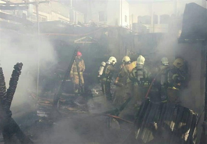 آتش‌سوزی در یک باغ رستوران در فرحزاد +تصاویر
