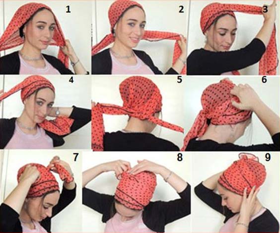 زیباترین مدل‌های بستن دستمال سر دخترانه با روسری