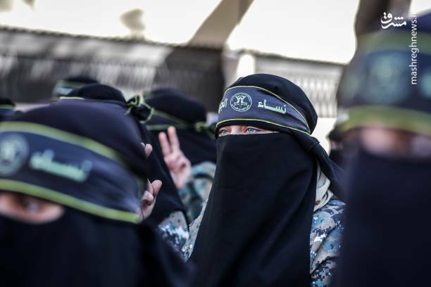 زنان فلسطینی در غزه کفن پوشیدند +تصاویر