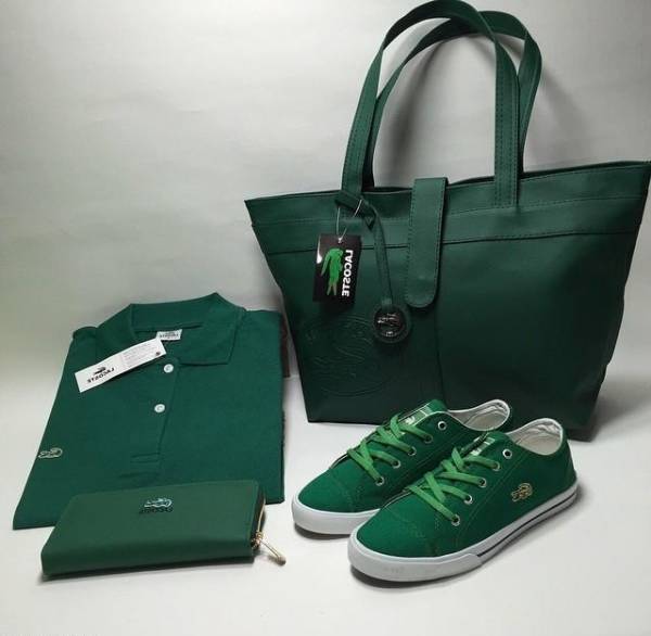 ست کیف و کفش زنانه سبز رنگ