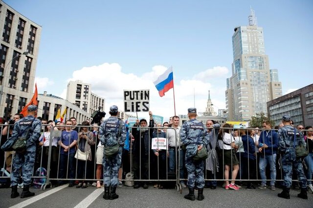 راهپیمایی مخالفان پوتین در مسکو