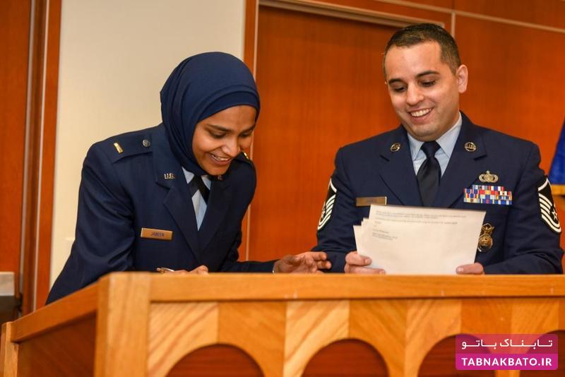 نخستین واعظ زن مسلمان در نیروی هوایی آمریکا +تصاویر