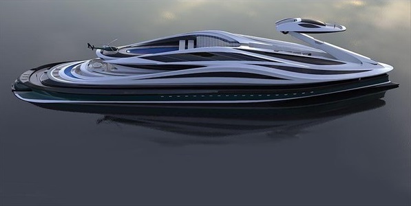 طراحی قایقی عظیم به‌شکل قو+عکس
