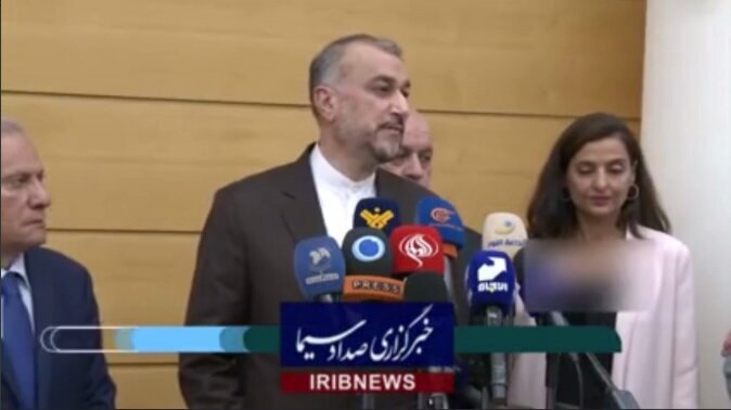 سانسور نشست خبری امیرعبداللهیان در لبنان توسط صدا و سیما