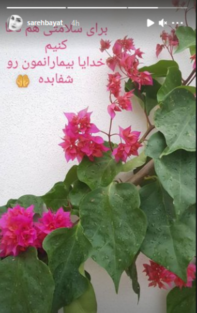 استوری زیبای ساره بیات+ عکس