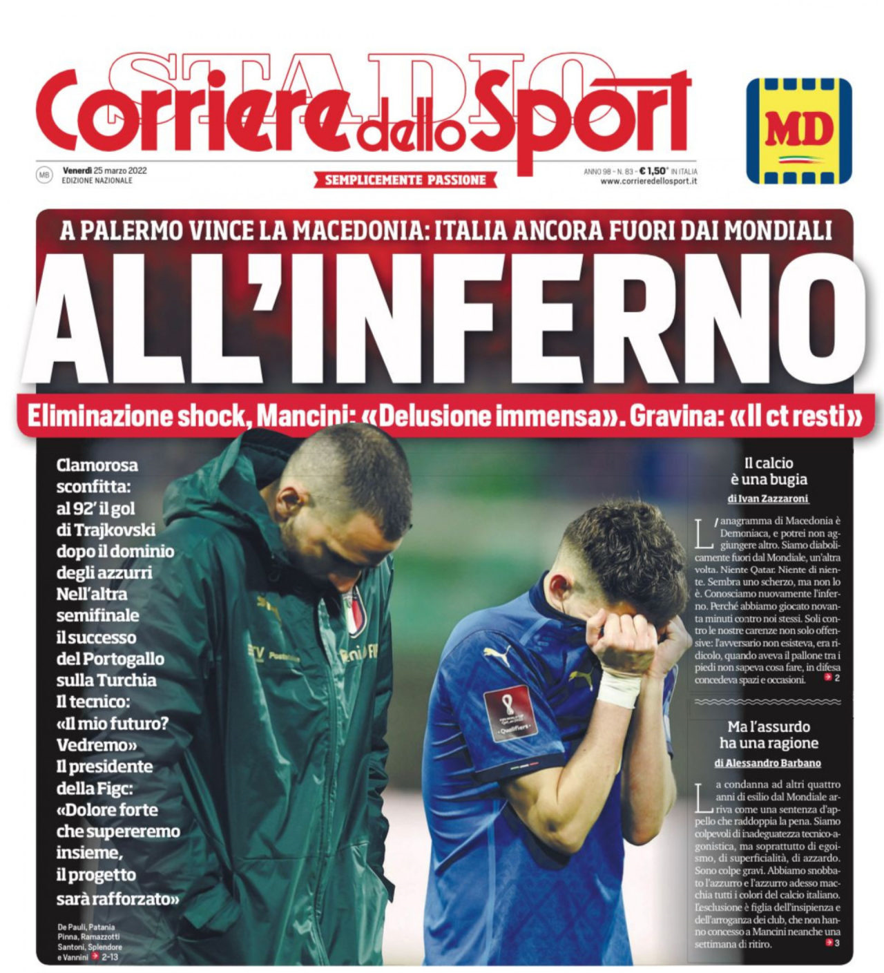 واکنش تند مطبوعات به فاجعه باورنکردنی ایتالیا؛ بروید به جهنم +تصاویر واکنش تند مطبوعات به فاجعه باورنکردنی ایتالیا؛ بروید به جهنم +تصاویر