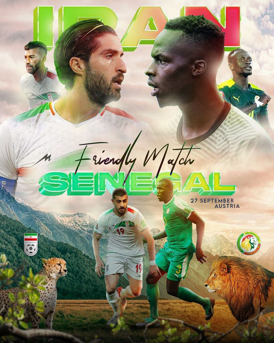 پوستر رسمی فدراسیون فوتبال برای بازی تیم ملی در برابر سنگال+ عکس