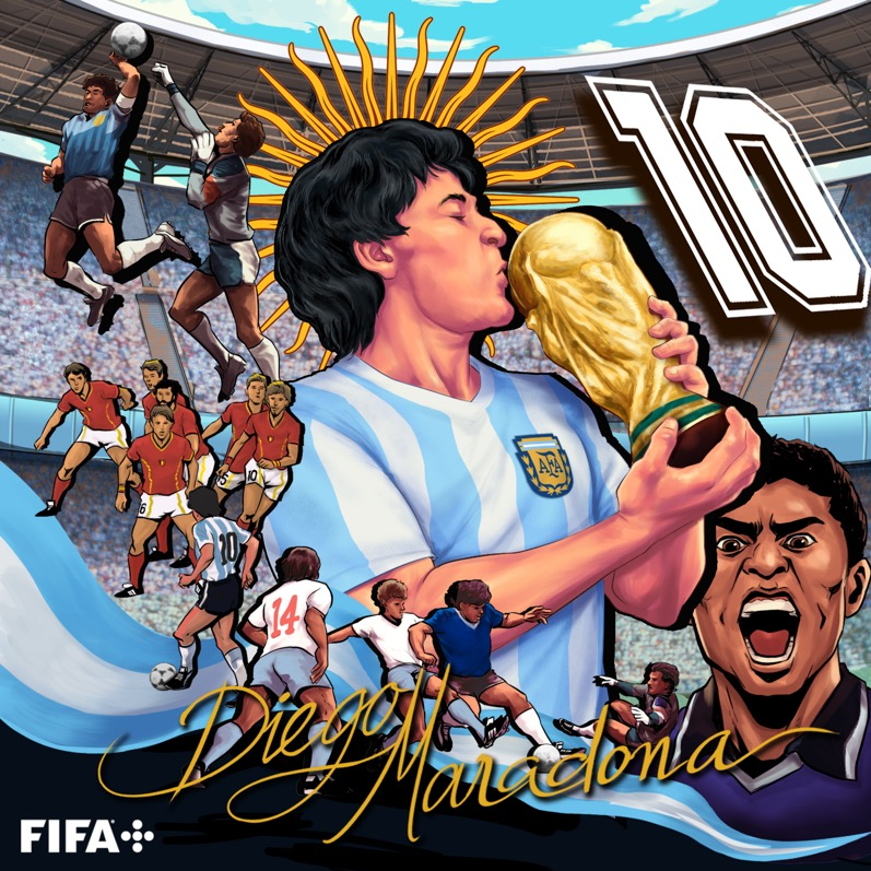 طرح زیبای فیفا به مناسبت تولد ۶۲ سالگی مارادونا+ عکس