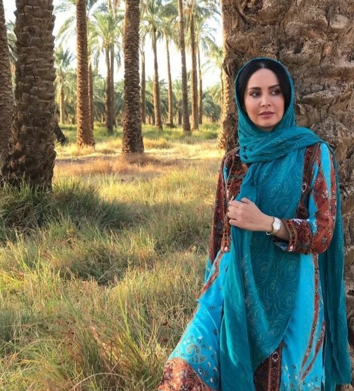 مریم خدارحمی با لباس بلوچی در نخلزاری زیبا+ عکس