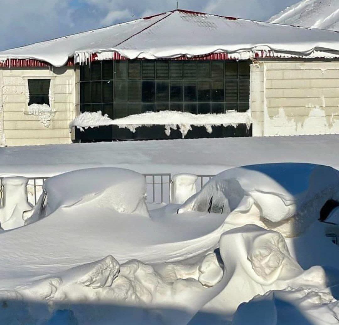 دفن خودروها در زیر برف