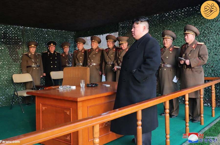 کیم جونگ اون و دخترش نظاره‌گر پرتاب همزمان ۶ موشک+ عکس